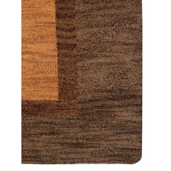 Glitzy Rugs 5 x 8 ft. Hand Knotted Wool Floral Rectangle Area RugGold & Brown UBSN00922K1204A9